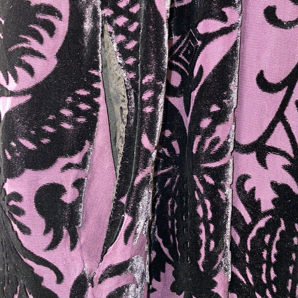 Max Studio Burnout Velvet Halter Plum Dress - Picture 7 of 15